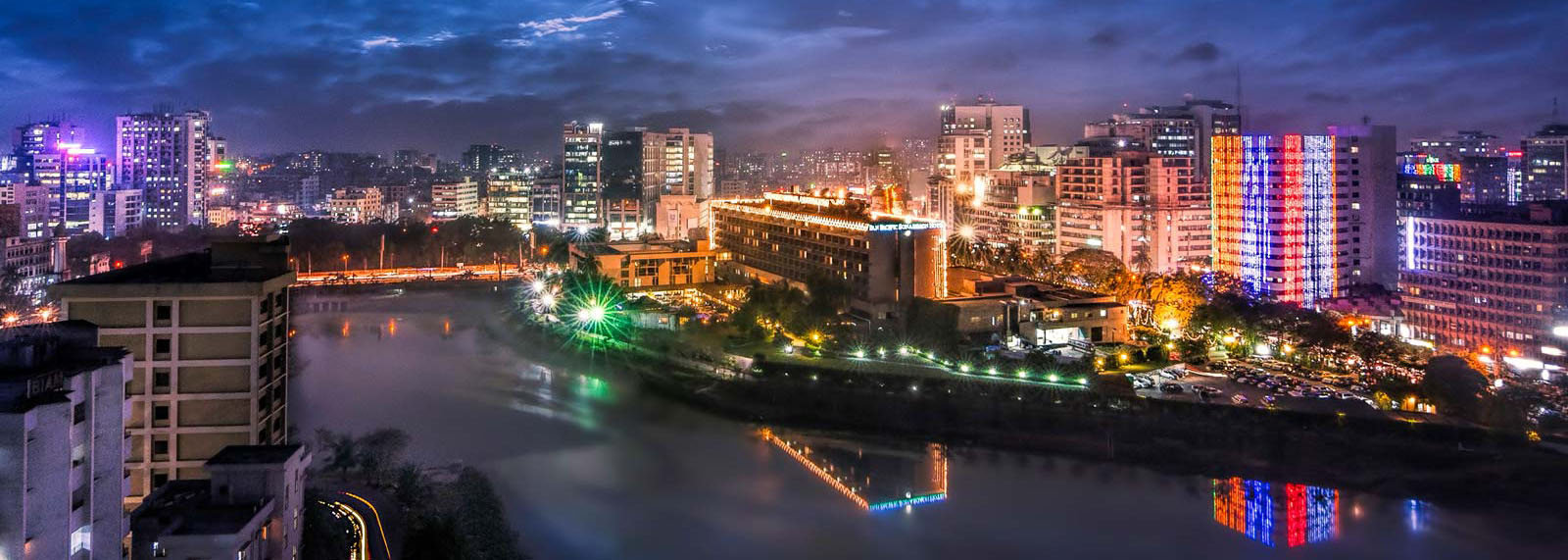 Electricity in Dhaka City at Night